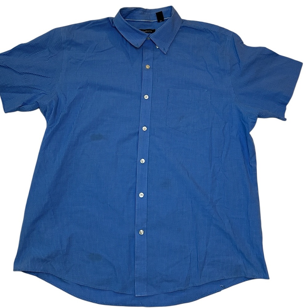 Van Heusen Classic Fit Blue Checkered Button-Down Shirt